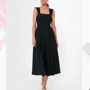 Black Noah Smocked Dress POMANDER PLACE - Size L - NWT